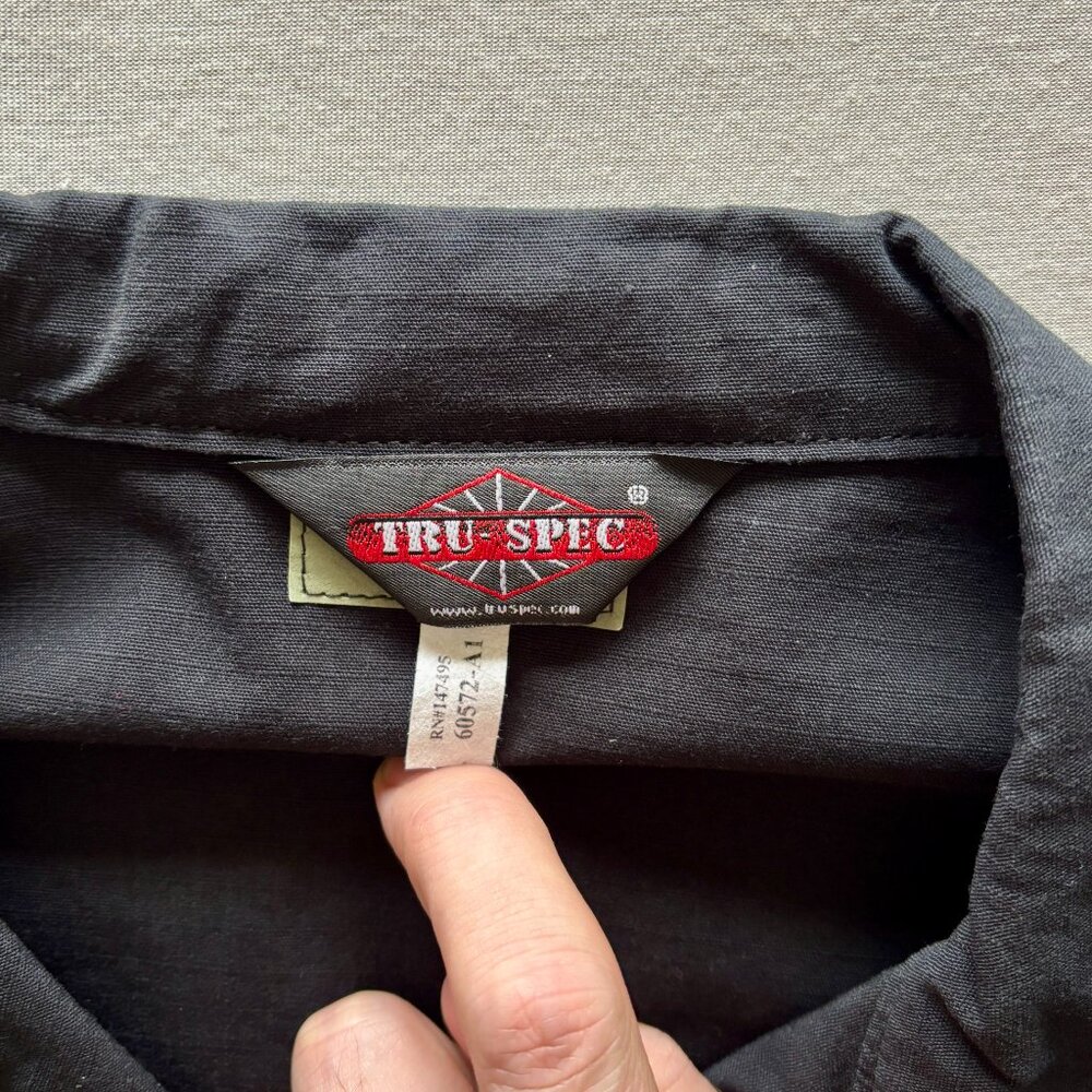 Vintage Men's Tru-Spec Black Tactical Utility Shirt Large Regular - Picture 6 of 14